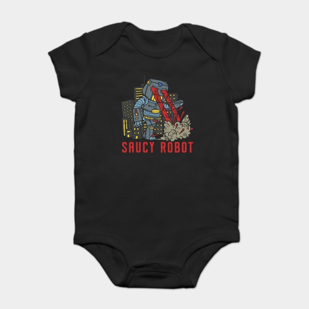 Saucy Robot Baby Bodysuit by Cosmo Gazoo